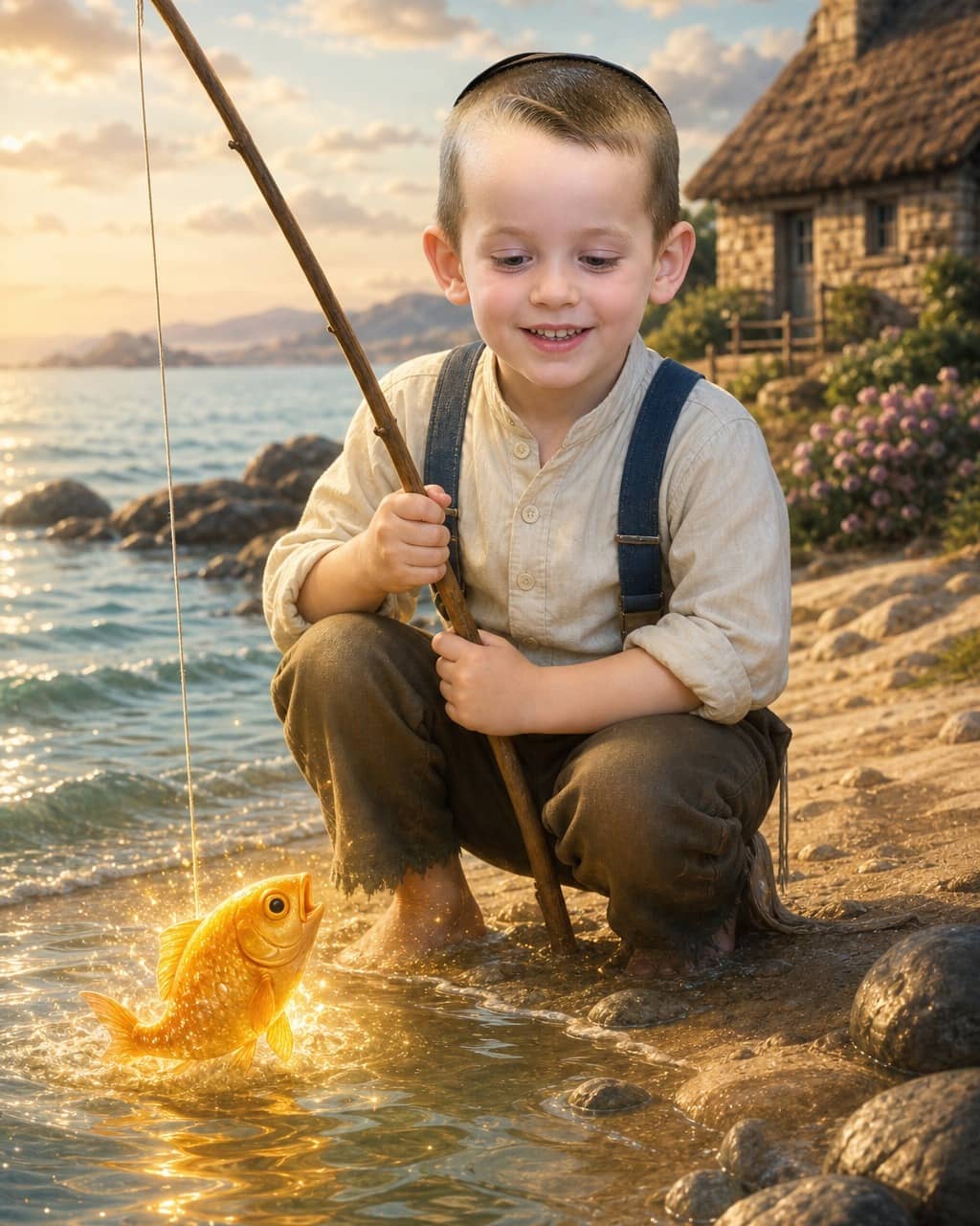 Portada del cuento «El pececito dorado»