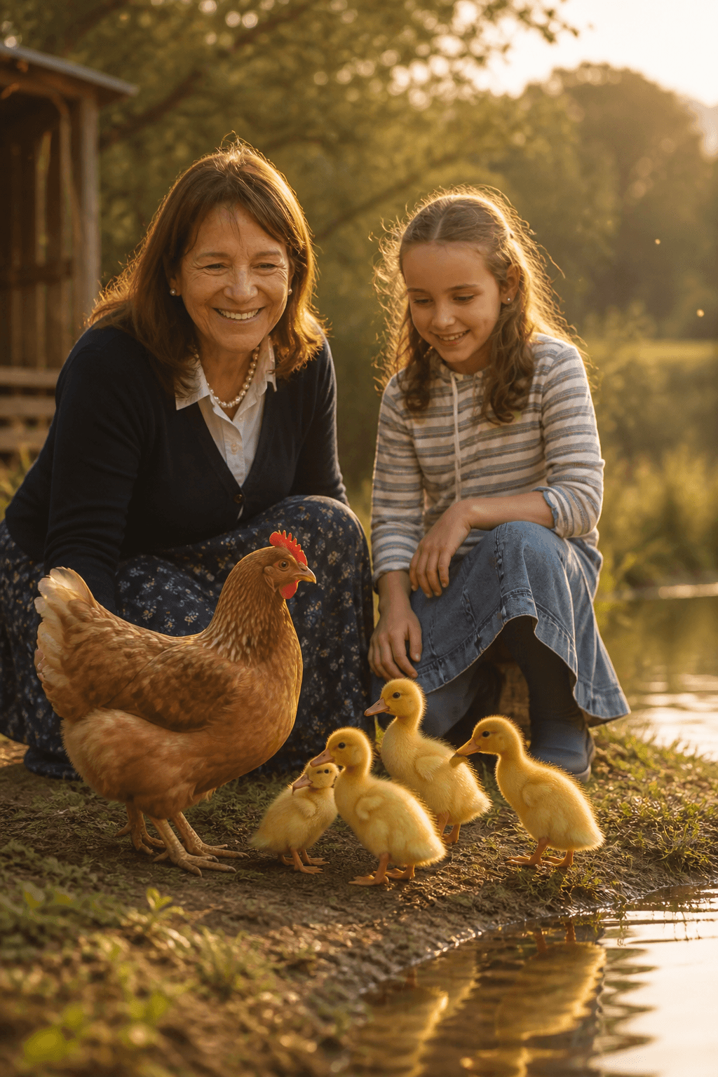 Portada del cuento «La gallina y sus patitos»