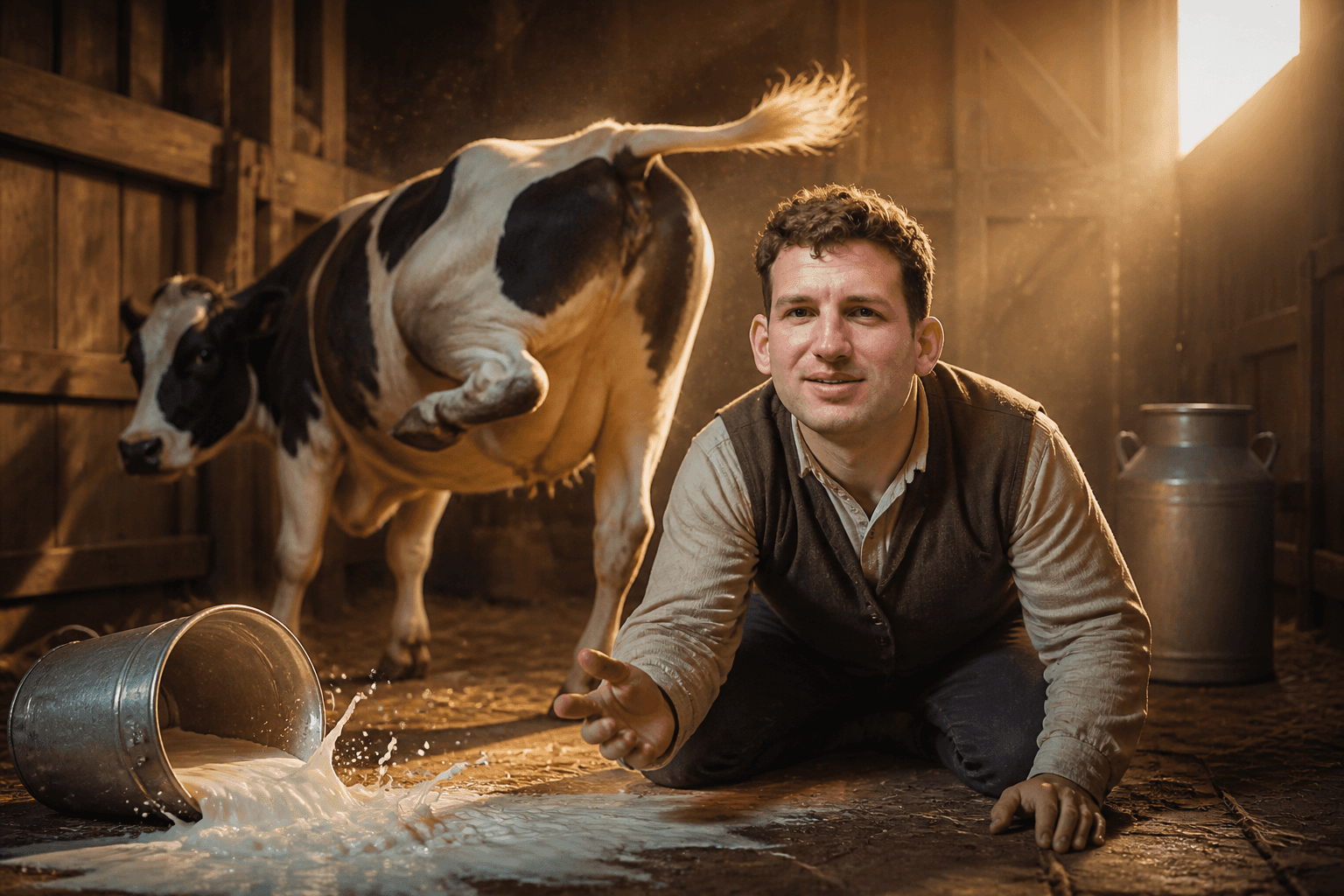 Ilustración del cuento «La vaca holandesa»